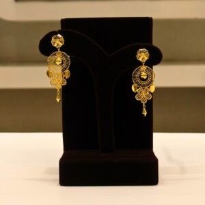 22KT Gold Kolkata Design Earrings (HUID 22KT Gold Kolkata Design Earrings (HUID Hallmarked) – Elegant Traditional Collection (9.68g)Hallmarked) – Elegant Traditional Collection (9.68g)
