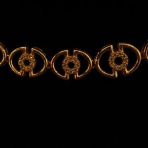 22KT Gold Stone Necklace with Casting Work (HUID Hallmarked) – Elegant Lightweight Collection (9.70g)