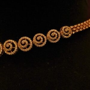 22KT Gold Stone Necklace with Casting Work (HUID Hallmarked) – Elegant Traditional Collection (22.10g)