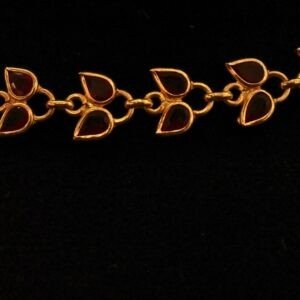 22KT Gold Lightweight Stone Necklace (HUID Hallmarked) – Elegant Daily Wear Collection (6.36g)