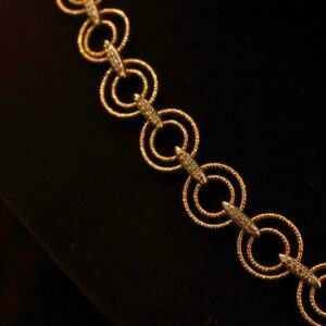 22KT Gold Casting Work Necklace (HUID Hallmarked) – Elegant Traditional Collection (17.12g)