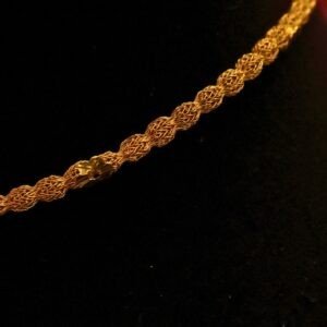 22KT Gold Peacock Chain Necklace with Stone Casting Work (HUID Hallmarked) – Elegant Traditional Collection (20.08g)