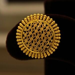 22KT Gold Kolkata Pattern Earrings (HUID Hallmarked) – Elegant Traditional Collection (8.52g)