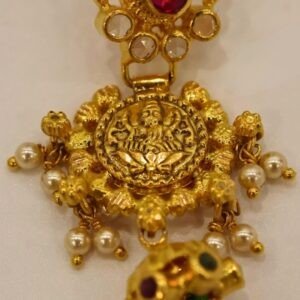 22KT Gold Multi-Stone Earrings (HUID Hallmarked) – Elegant Traditional Collection (8.30g)