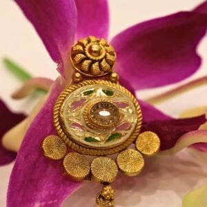 22KT Gold Vintage Design Earrings (HUID Hallmarked) – Premium Traditional Collection (12.66g)