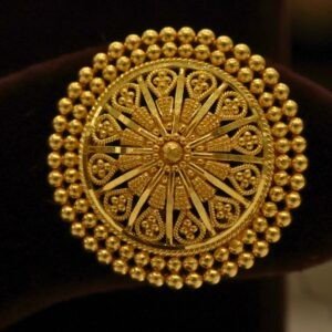 22KT Gold Kolkata Pattern Earrings (HUID Hallmarked) – Elegant Traditional Collection (8.99g)