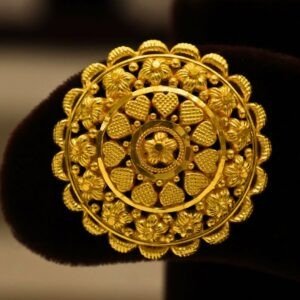 22KT Gold Kolkata Pattern Earrings (HUID Hallmarked) – Elegant Traditional Collection (7.82g)