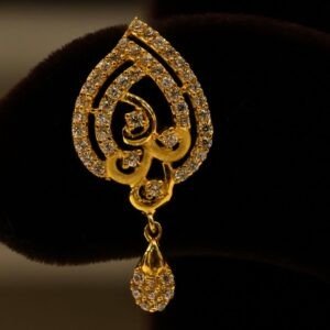22KT Gold Stone Casting Earrings (HUID Hallmarked) – Elegant Lightweight Collection (4.66g)