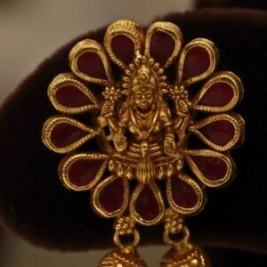 22KT Gold Antique Kundan Work Earrings (HUID Hallmarked) – Premium Traditional Collection (13.55g)