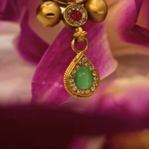 22KT Gold Vintage Design Earrings (HUID Hallmarked) – Elegant Traditional Collection (9.03g)
