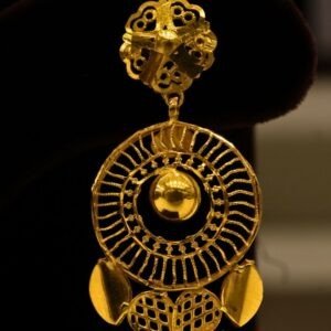 22KT Gold Kolkata Design Earrings (HUID 22KT Gold Kolkata Design Earrings (HUID Hallmarked) – Elegant Traditional Collection (9.68g)Hallmarked) – Elegant Traditional Collection (9.68g)