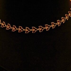 22KT Gold Lightweight Stone Necklace (HUID Hallmarked) – Elegant Daily Wear Collection (6.36g)