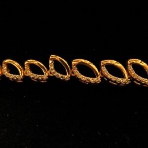 22KT Gold Stone Necklace with Casting Work (HUID Hallmarked) – Elegant Traditional Collection (15.57g)