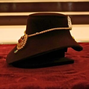 22KT Gold Peacock Chain Necklace with Stone Casting Work (HUID Hallmarked) – Elegant Traditional Collection (20.08g)