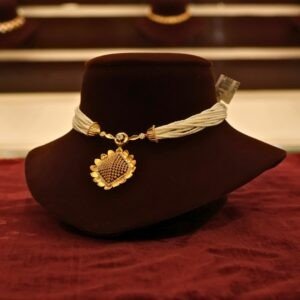22KT Gold Pearl Work Necklace (HUID Hallmarked) – Elegant Traditional Collection (11.23g Gold)