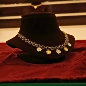 22KT Gold Casting Work Necklace (HUID Hallmarked) – Elegant Traditional Collection (17.12g)